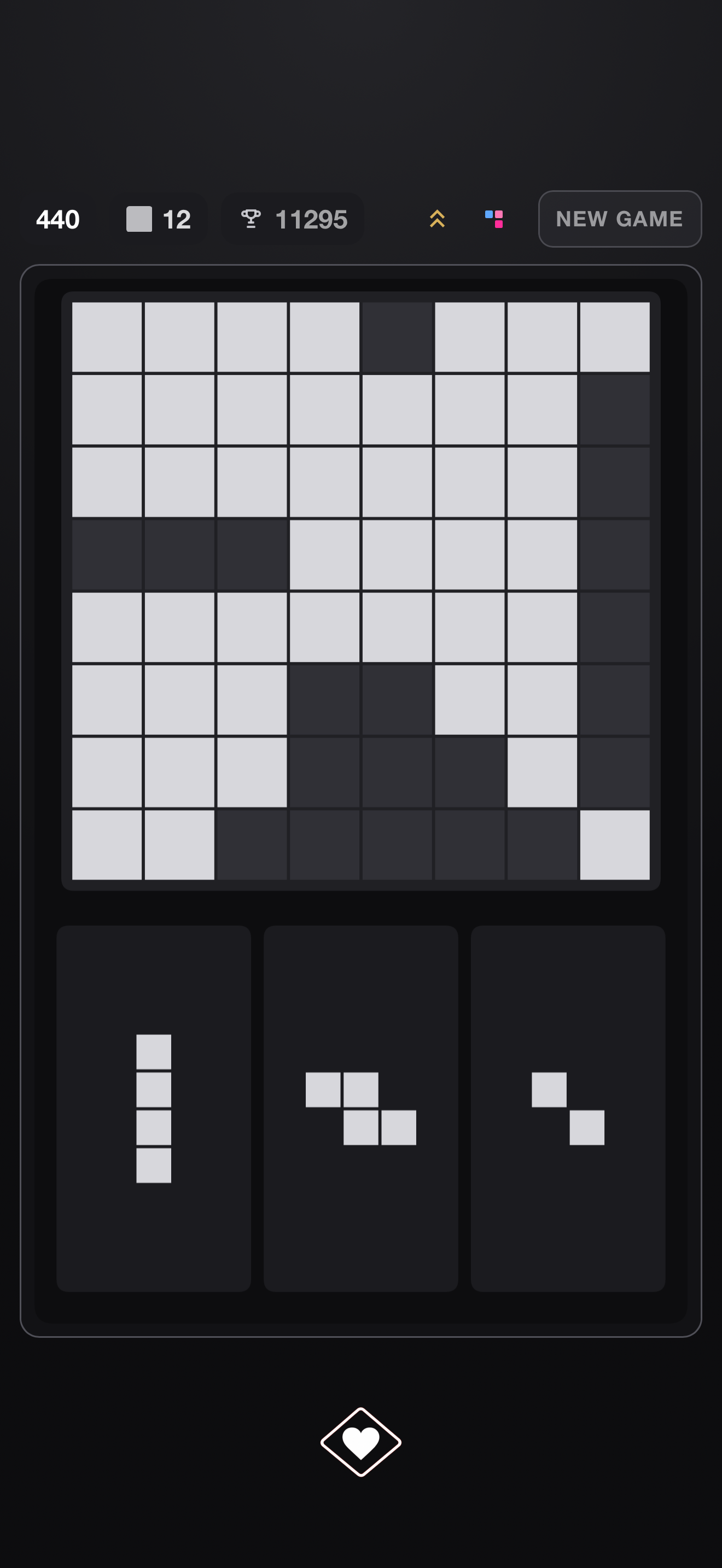 Blocklove Monochrome color scheme
